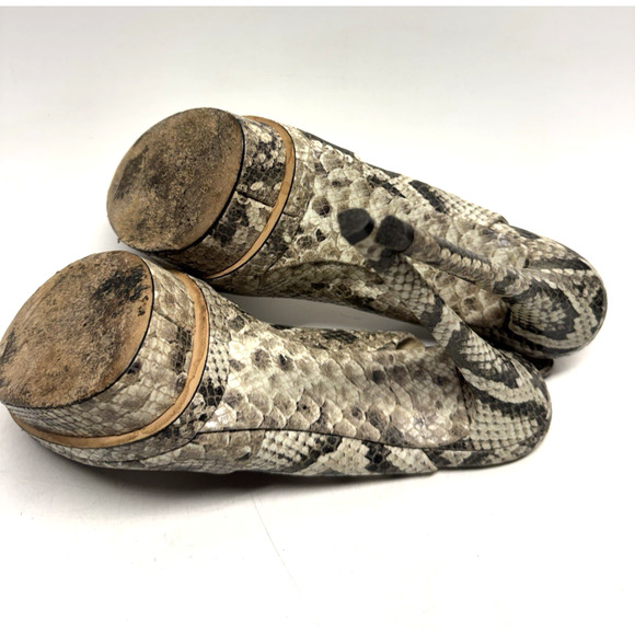 Women's BRIAN ATWOOD Platform Heels PYTHON / SNAKESKIN - Size 8.5 (EU 39) - Picture 8 of 11